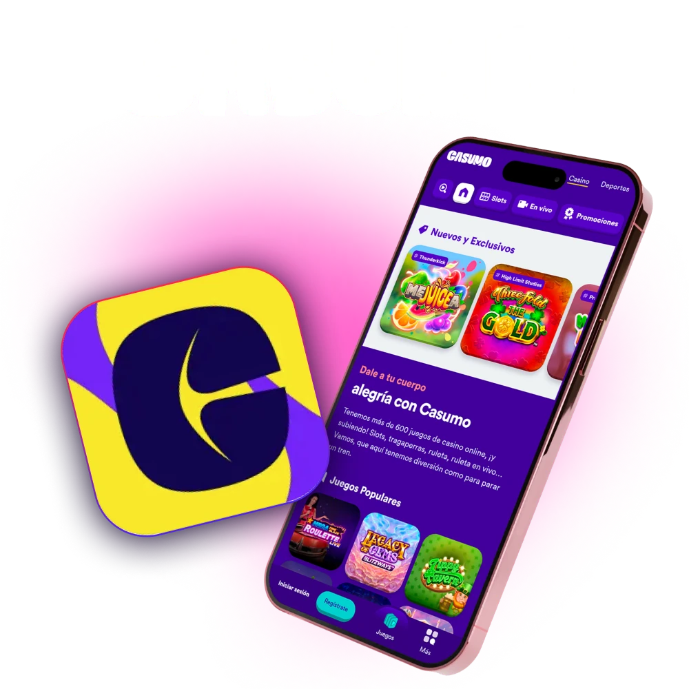 Descarga la aplicacion oficial de Casumo para jugar y ganar en cualquier lugar desde tu movil.