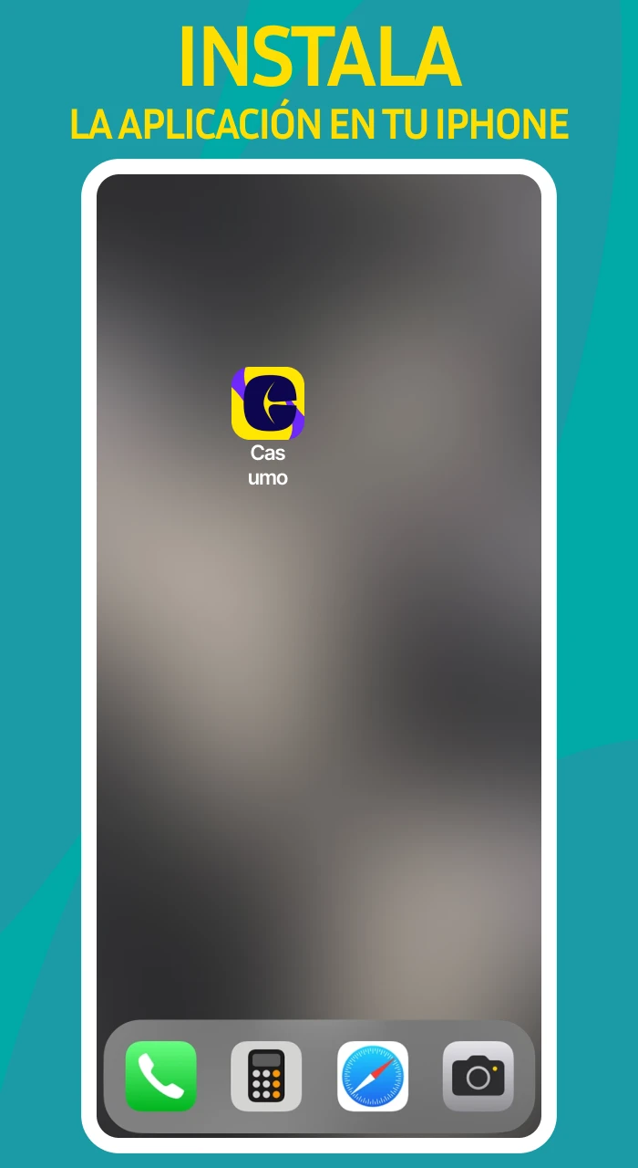 Instala la aplicacion oficial Casumo en tu iPhone y abrela desde el escritorio para empezar a jugar.